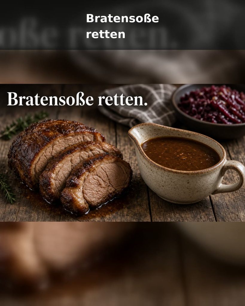 Sonntagsbraten-Soße retten
